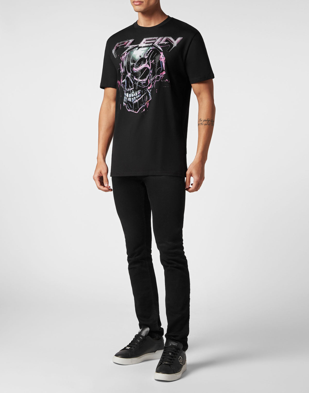 Philipp Plein|T-shirt Round Neck SS Chrome black Men's T-Shirt