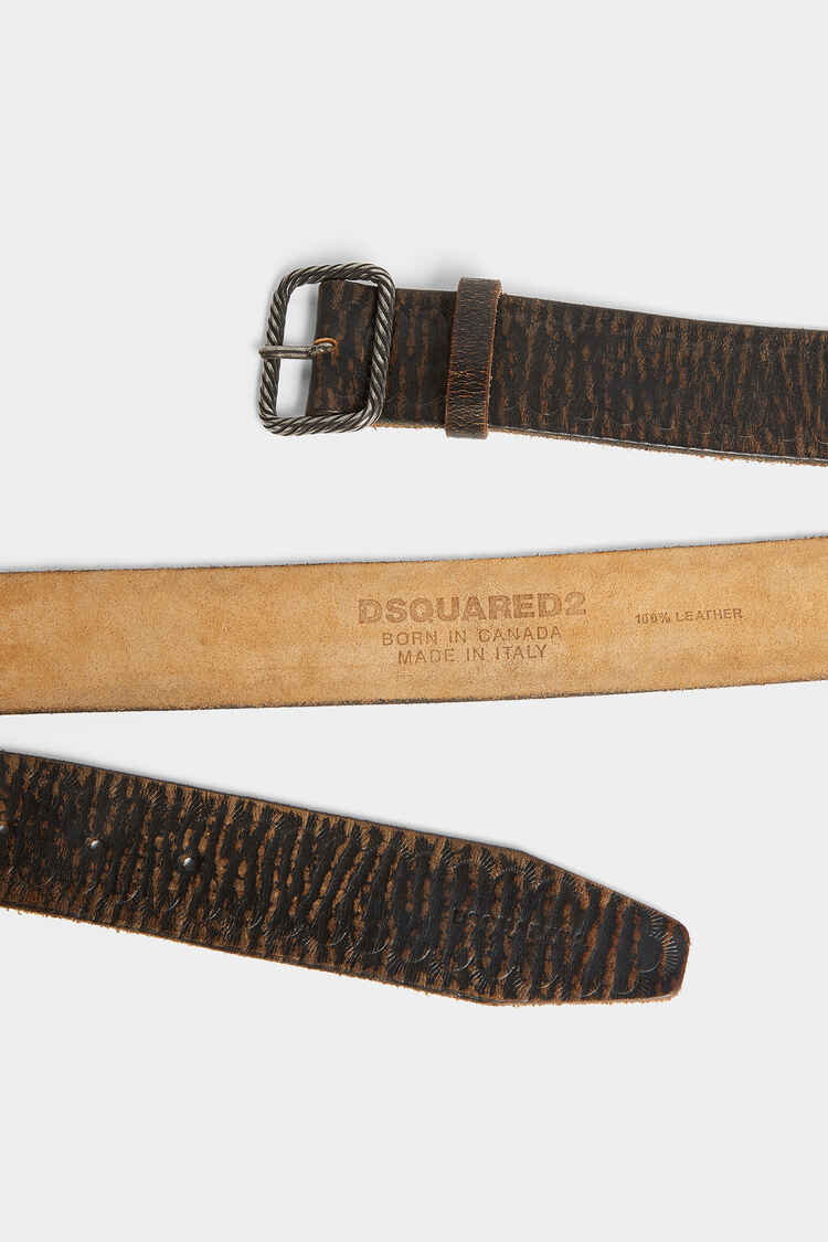 DSQUARED2|VINTAGE BUCKLE SCALLOP BELT Men's Belt