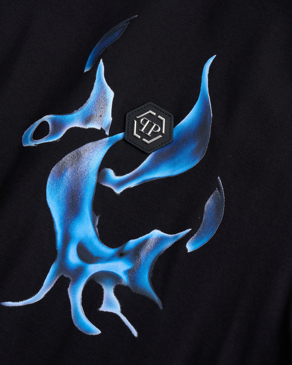 Philipp Plein|T-shirt Round Neck SS Flame Logos Men's T-Shirt