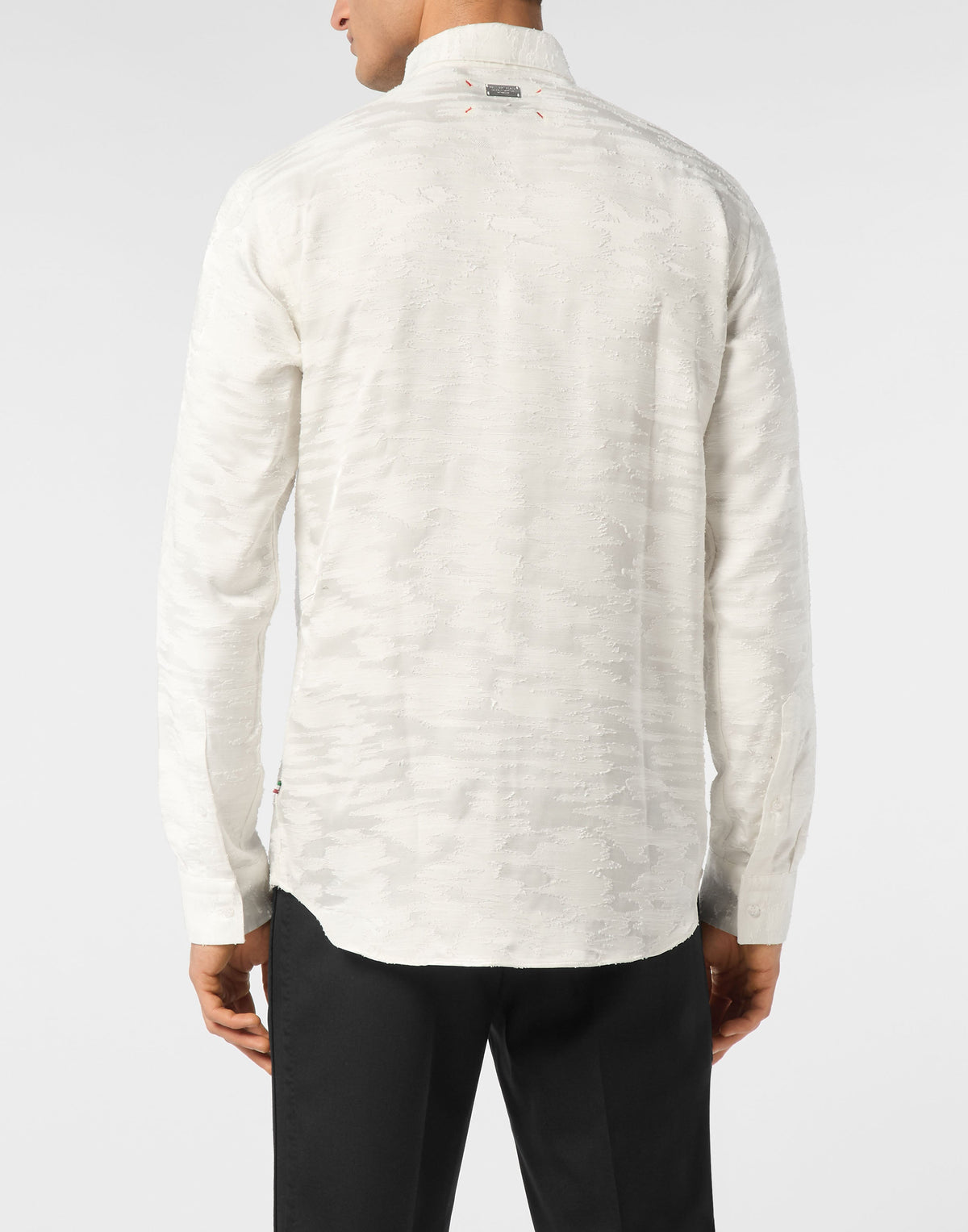 Philipp Plein|Shirt Sugar Daddy Cut LS Skull&Bones Men's Shirt