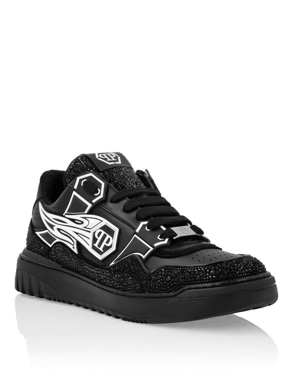 PHILIPP PLEIN Leather Low-Top Sneakers Moon Walker