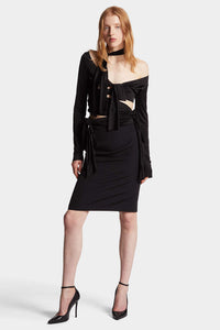 DSQUARED2｜STRETCH WORSTED WOOL PENCIL SKIRT Women's Skirt