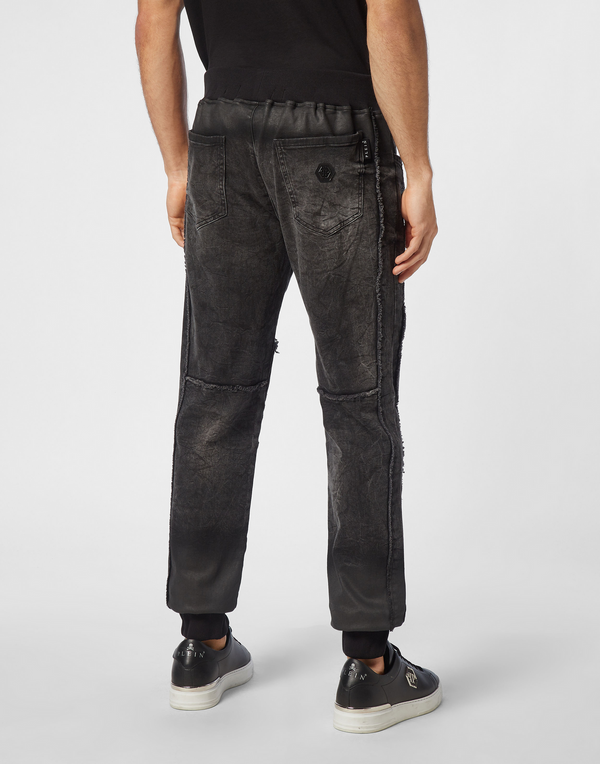 Philipp Plein｜Denim Jogging Trousers Men's Sweatpants