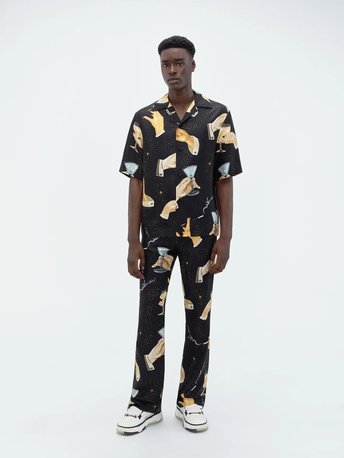 AMIRI｜Champagne Silk Flare Men's Trousers