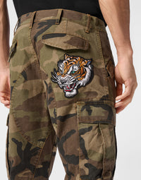 Philipp Plein｜Denim Cargo Trousers Camouflage Men's Jeans