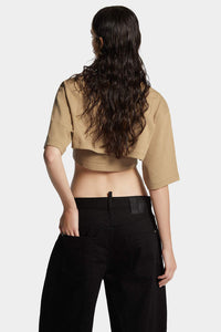 DSQUARED2｜CROPPED LOOSE FIT ICON NEW GENERATION T-SHIRT Women's T-Shirt