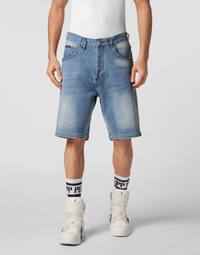 Philipp Plein｜Denim Shorts Formentera Fit Men's Denim Shorts