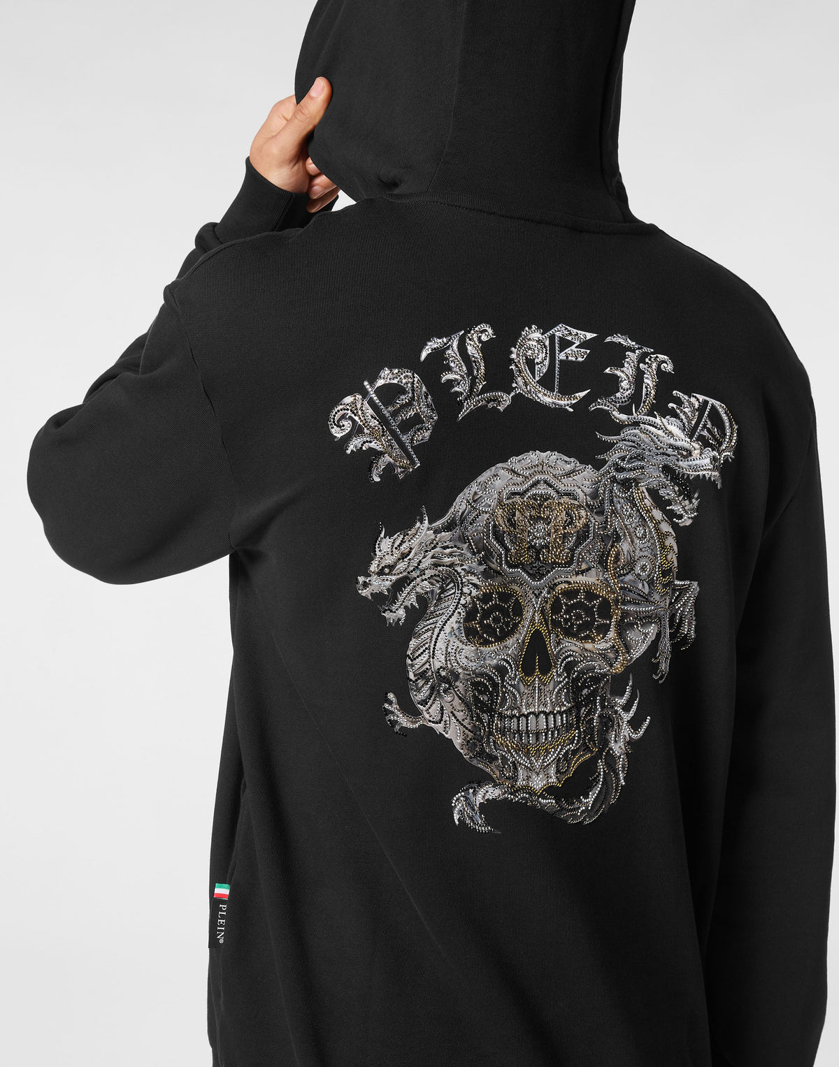 Philipp Plein｜Hoodie Sweatshirt Stones Skull Men's Hoodie