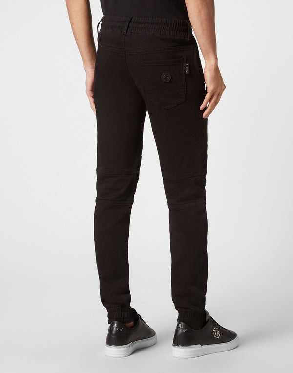 Philipp Plein｜Denim Jogging Trousers Summer Night Men's Sweatpants