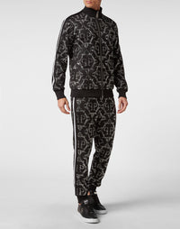 Philipp Plein｜Jogging Zipped Jacket Chrome black Men's Jacket