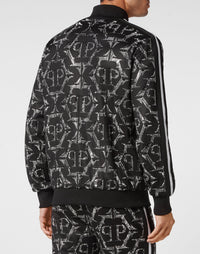 Philipp Plein｜Jogging Zipped Jacket Chrome black Men's Jacket