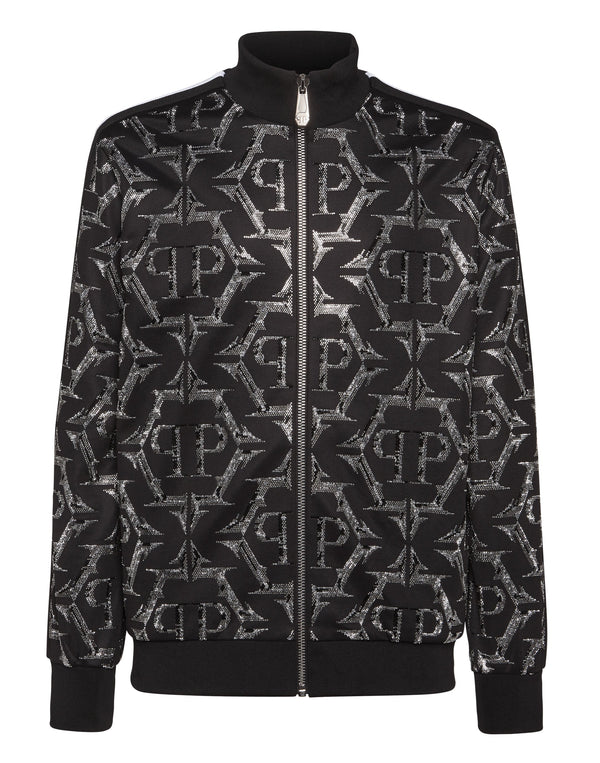 PHILIPP PLEIN Jogging Zipped Jacket Chrome black