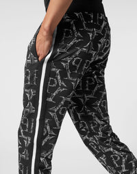 Philipp Plein｜Jogging Trousers Chrome black Men's Sweatpants