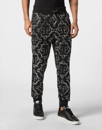Philipp Plein｜Jogging Trousers Chrome black Men's Sweatpants