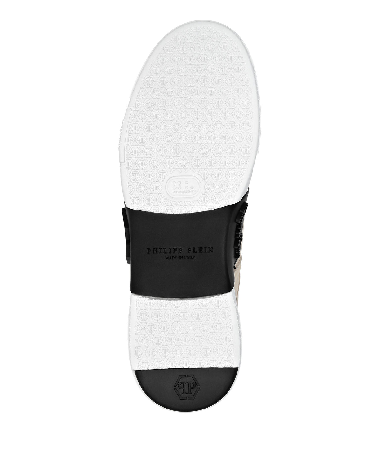 Philipp Plein｜Leather Lo-Top Sneakers beige Men's Sneakers