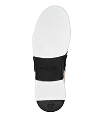 Philipp Plein｜Leather Lo-Top Sneakers beige Men's Sneakers