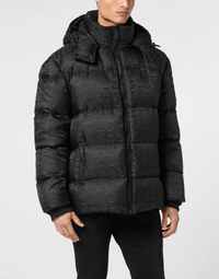 Philipp Plein｜Nylon Jacquard Bomber Monogram Men's Jacket