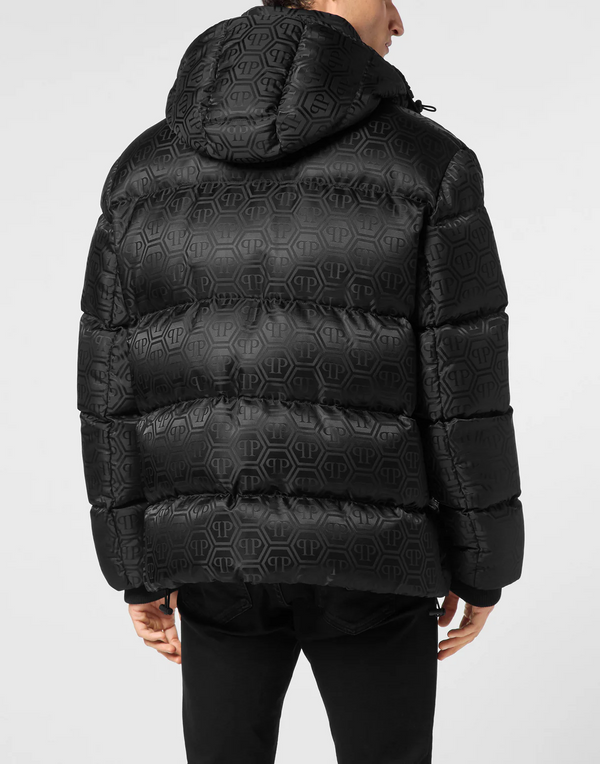 Philipp Plein｜Nylon Jacquard Bomber Monogram Men's Jacket