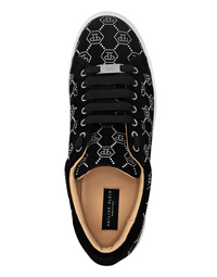 Philipp Plein｜Nappa Leather Lo-Top Sneakers Strass Monogram Men's Sneakers