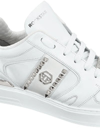 Philipp Plein｜Nappa Leather Lo-Top Sneakers Studs Men's Sneakers