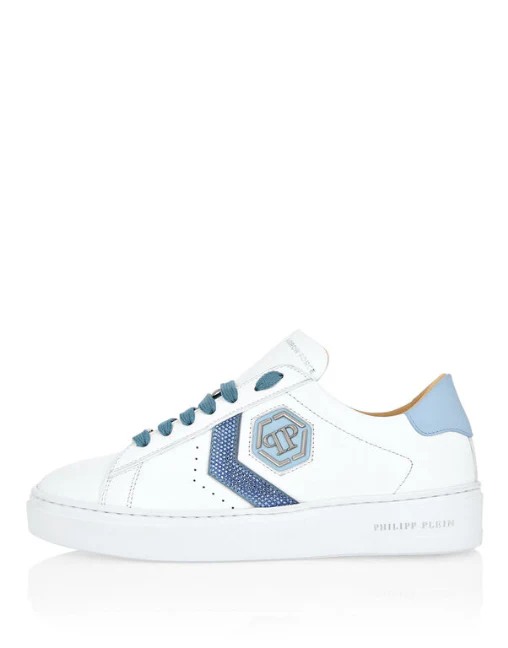 Philipp Plein｜Lo-Top Leather Arrow Force Strass Sneakers Women's Sneakers