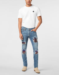 Philipp Plein｜Rock Star Fit Jeans American Flag Men's Jeans