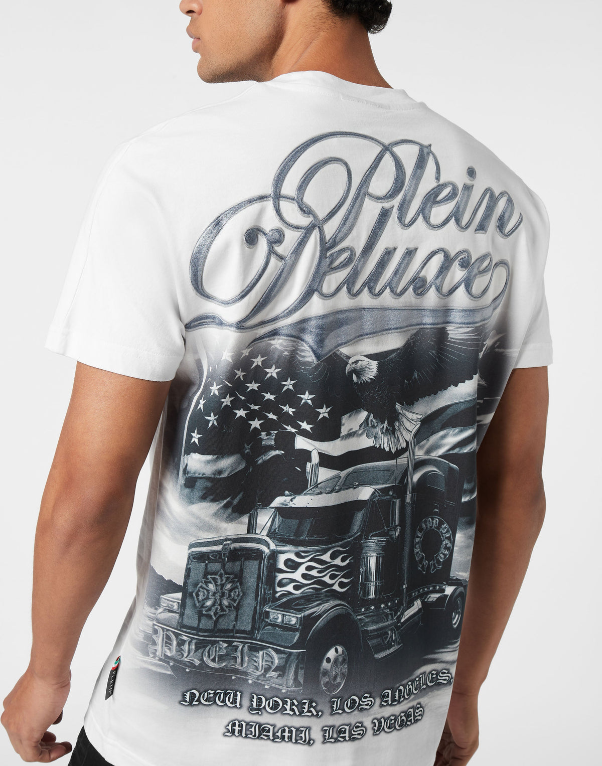 Philipp Plein｜Round Neck T-Shirt Truck Gothic Plein Men's T-Shirt