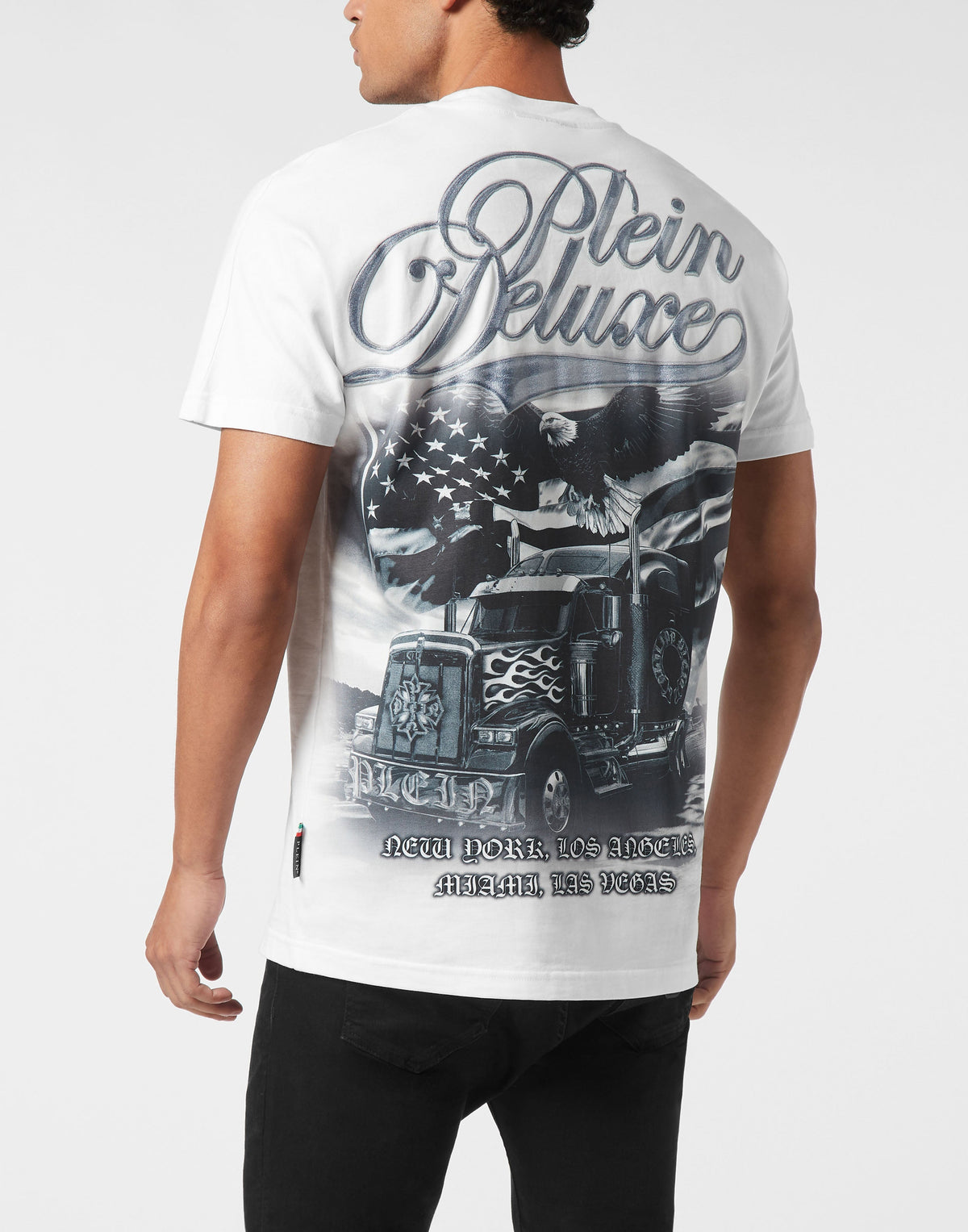 Philipp Plein｜Round Neck T-Shirt Truck Gothic Plein Men's T-Shirt