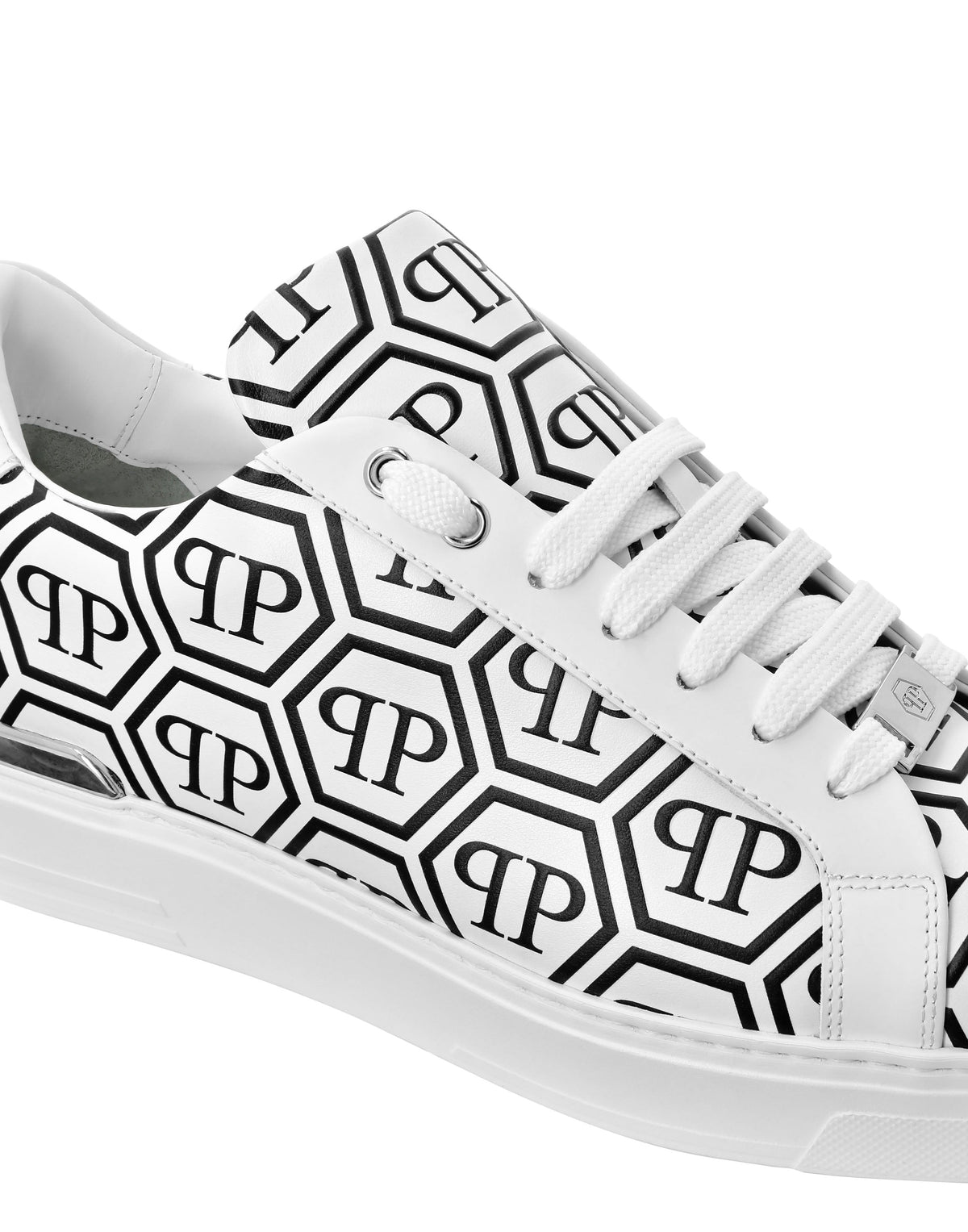 Philipp Plein｜Nappa Leather Low Top Sneakers Big Monogram Men's Sneakers