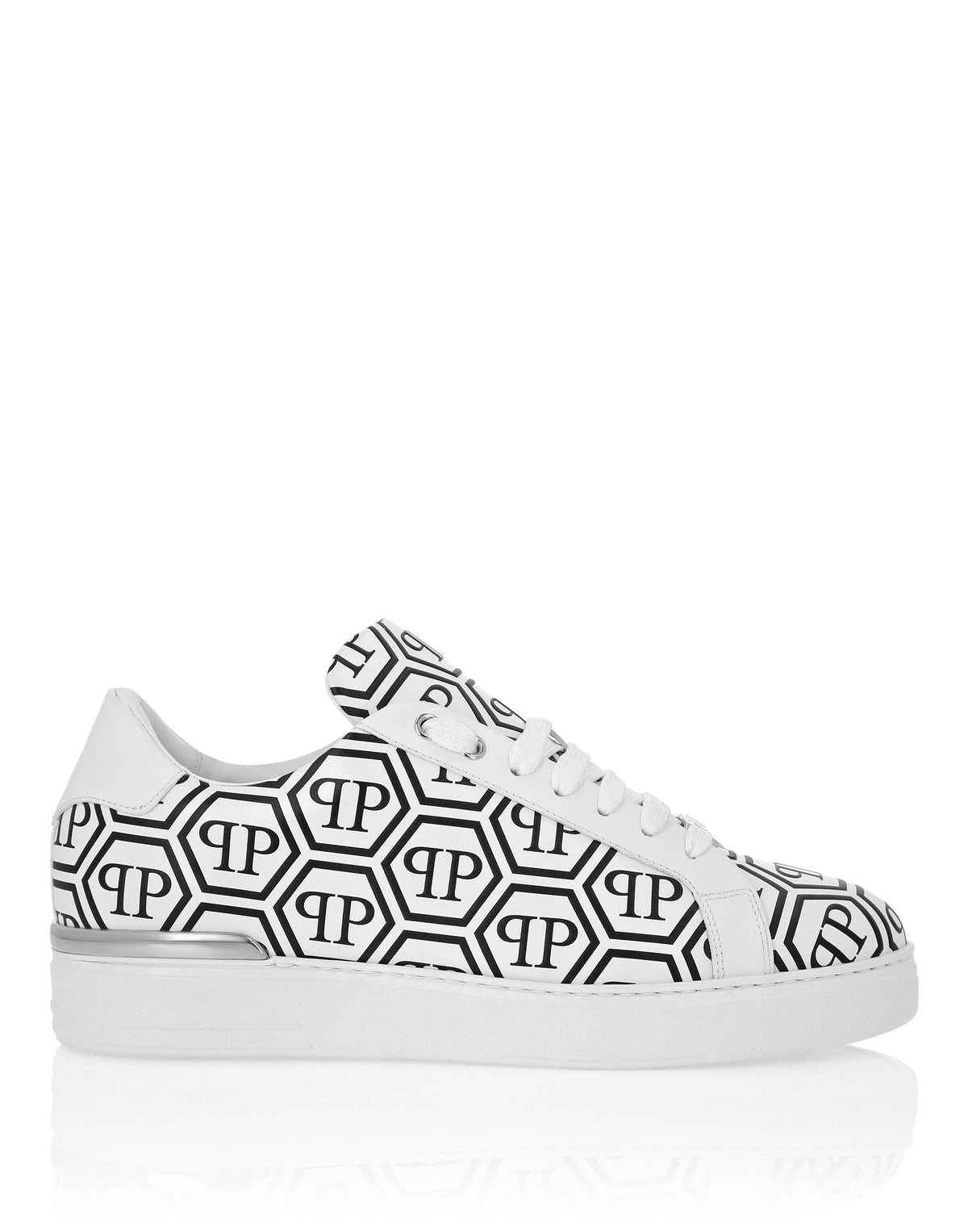 Philipp Plein｜Nappa Leather Low Top Sneakers Big Monogram Men's Sneakers