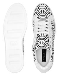 Philipp Plein｜Nappa Leather Low Top Sneakers Big Monogram Men's Sneakers