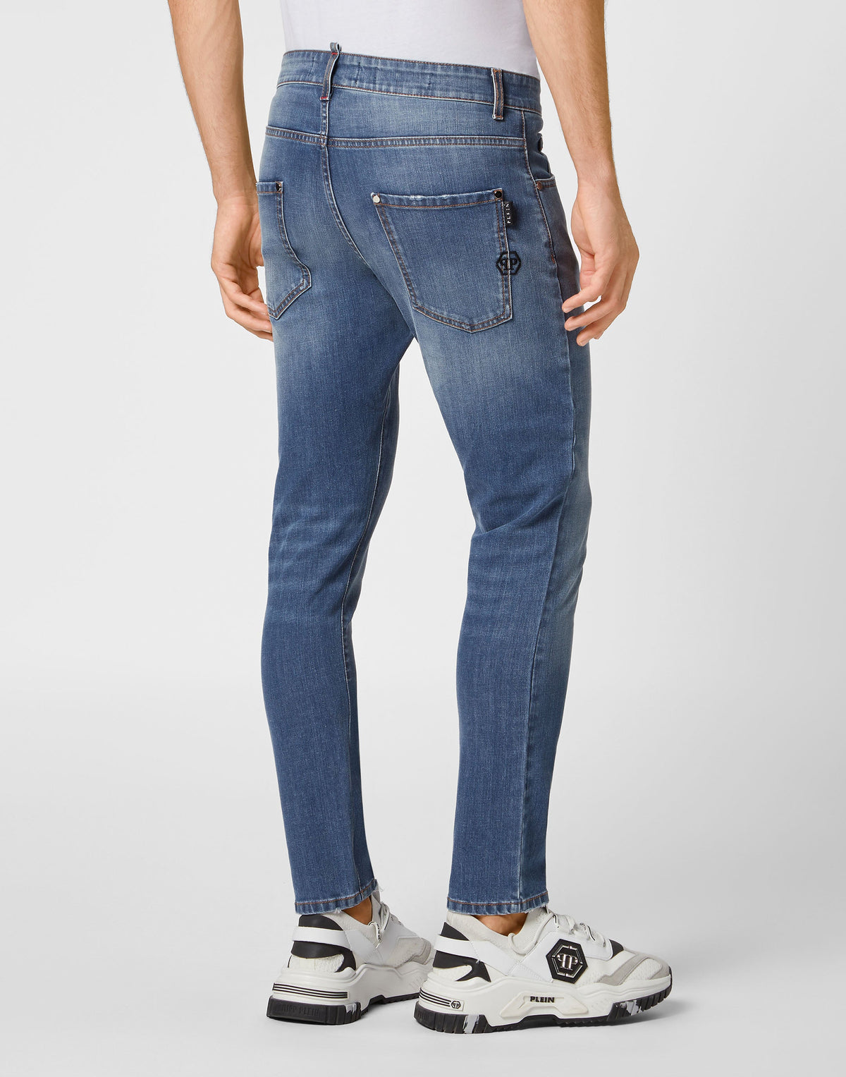 Philipp Plein｜Denim Trousers Super Straight Cut Sunset Men's Jeans