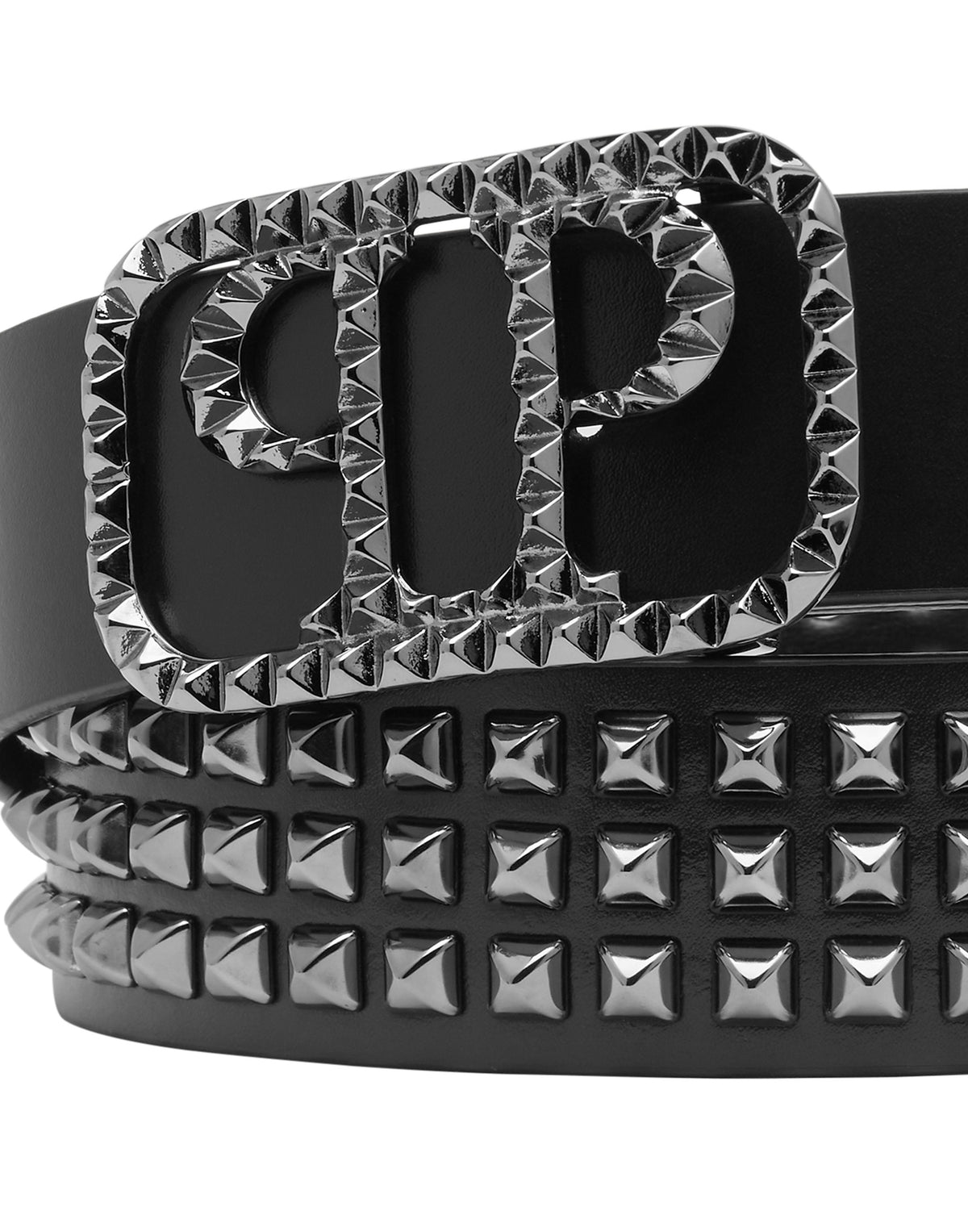 Philipp Plein｜Leather Belt Studs Belt