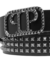 Philipp Plein｜Leather Belt Studs Belt