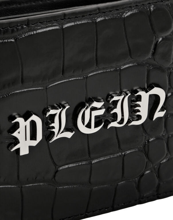 Philipp Plein｜Crocco Printed Leather French Wallet Gothic Plein Wallet