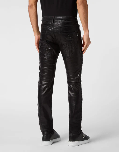 Philipp Plein｜Super Straight Cut Trousers Gothic Plein Men's Trousers