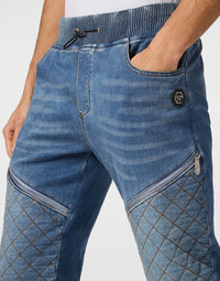 Philipp Plein｜Jogging Denim Trousers Men's Jeans