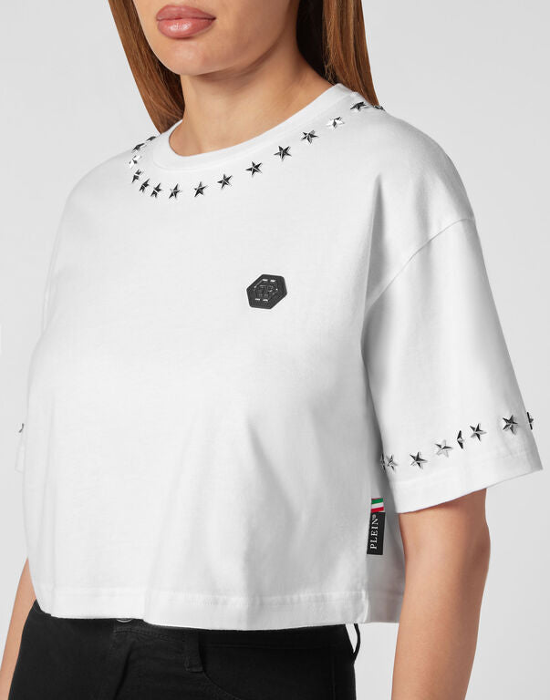 Philipp Plein｜Cropped T-shirt Stars Women's T-Shirt