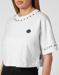 Philipp Plein｜Cropped T-shirt Stars Women's T-Shirt