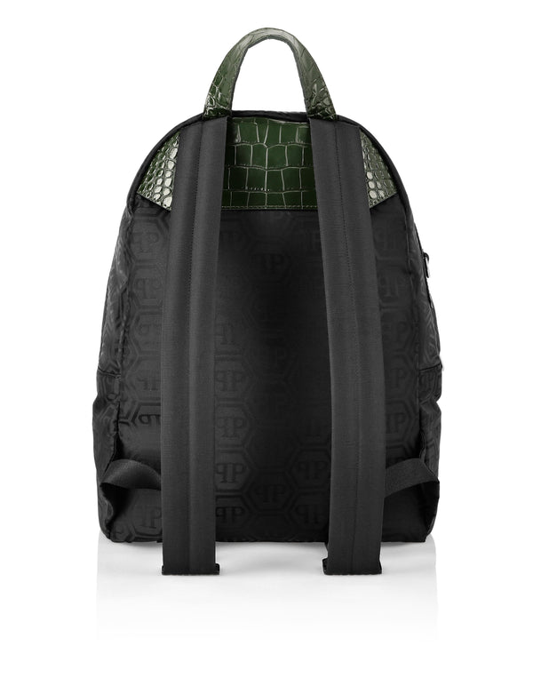 Philipp Plein｜Nylon Backpack Monogram Backpack
