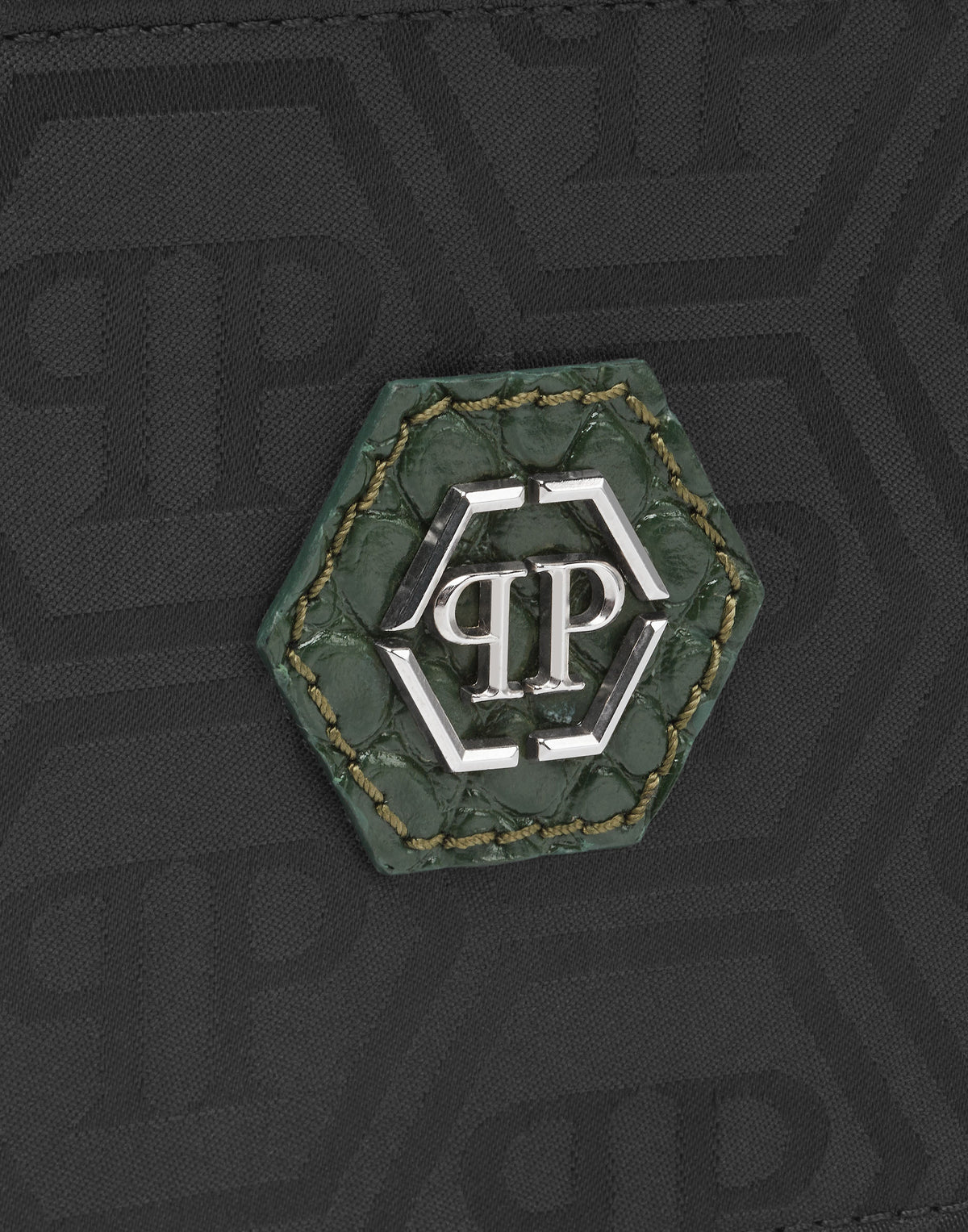 Philipp Plein｜Nylon and Leather French Wallet Monogram Men's Wallet