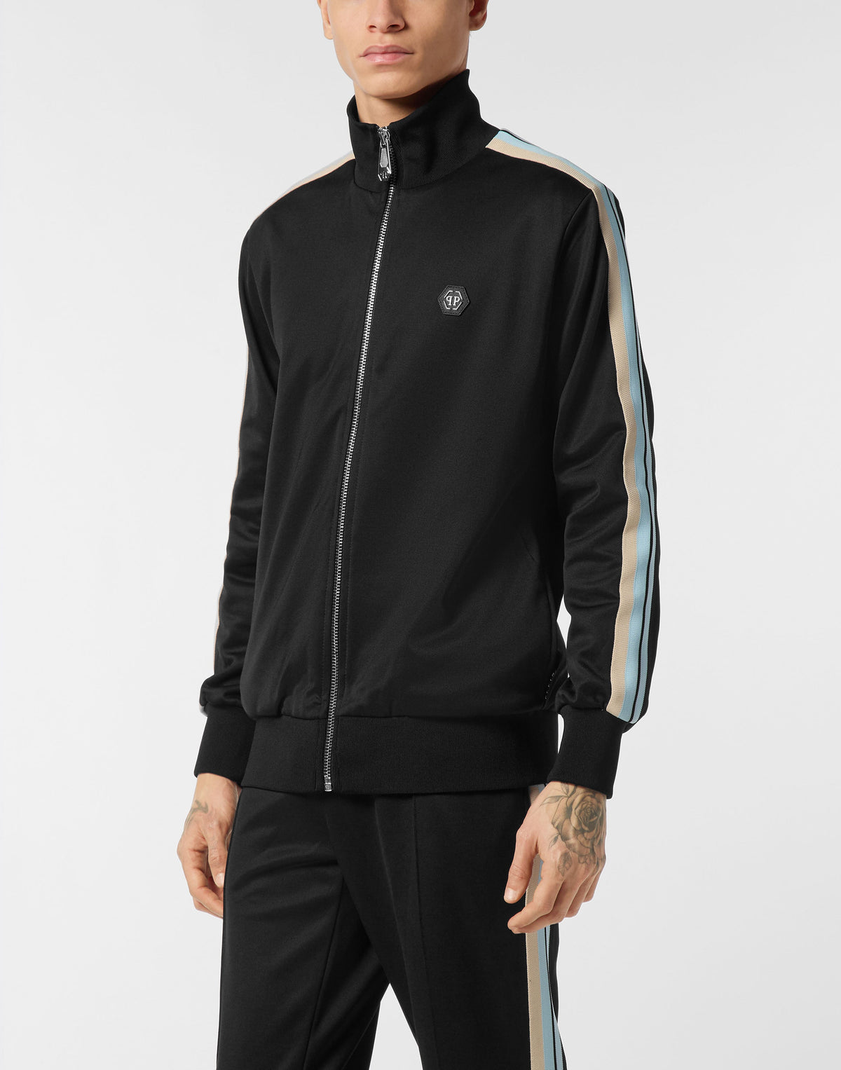 Philipp Plein｜Tracksuit Jacket Stripes Men's Tracksuit Jacket