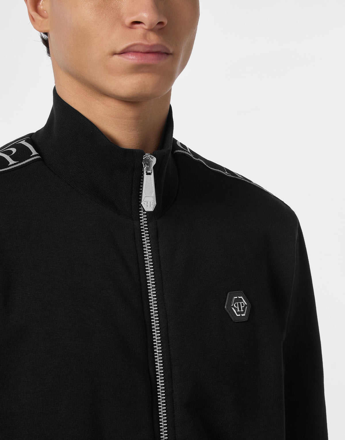 Philipp Plein｜Fleece Tracksuit Jacket Plein Tape Men's Tracksuit Jacket