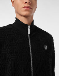 Philipp Plein｜Jacquard Tracksuit Jacket Monogram Men's Tracksuit Jacket