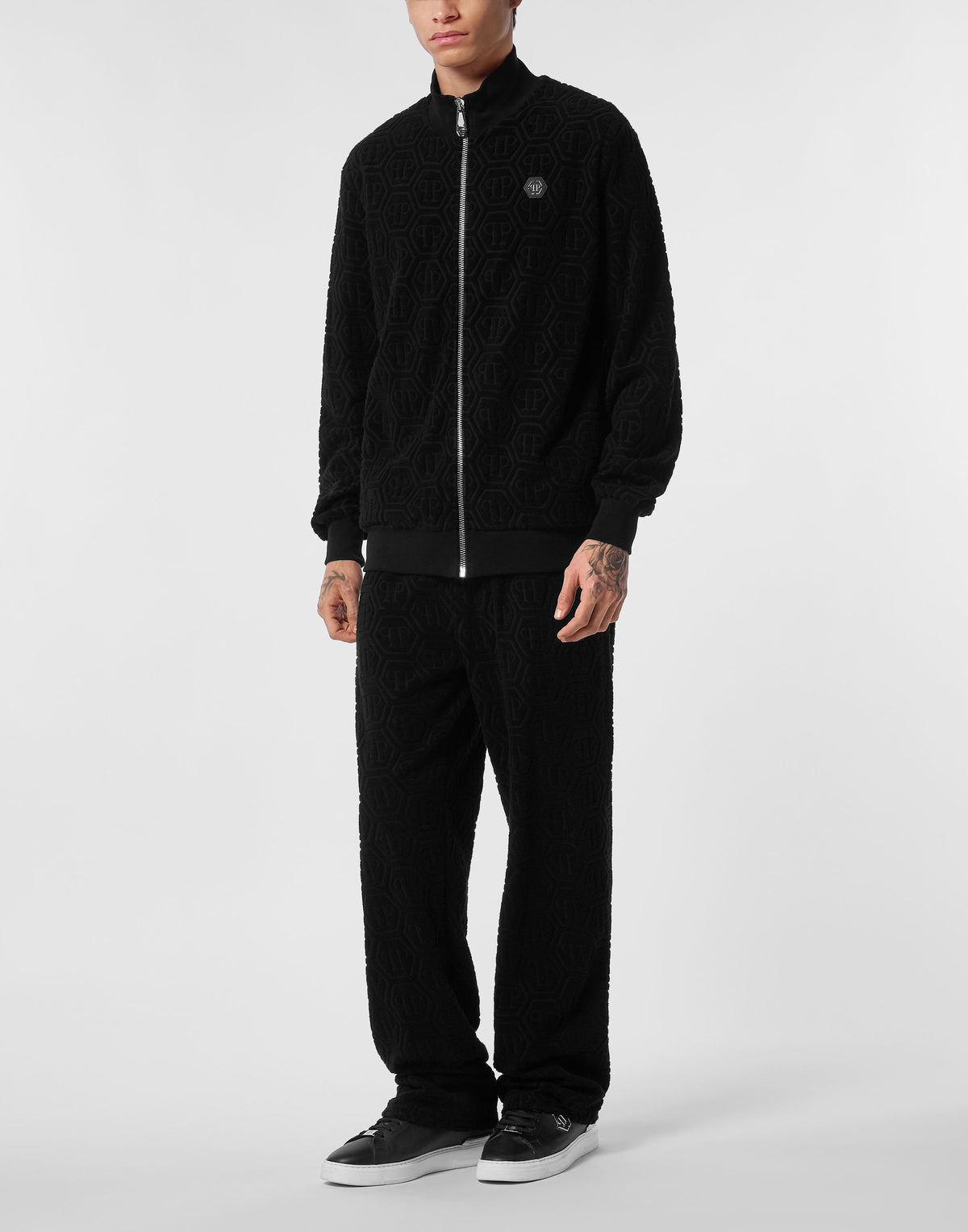 Philipp Plein｜Jacquard Tracksuit Jacket Monogram Men's Tracksuit Jacket