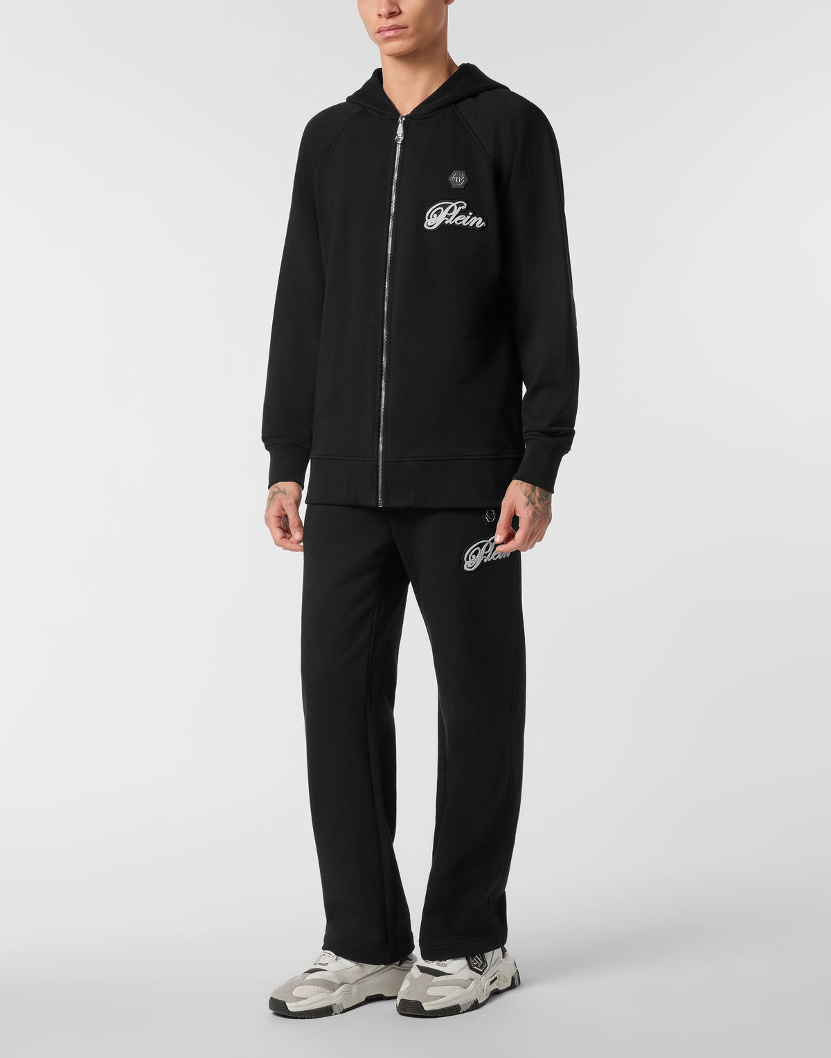 Philipp Plein｜Zip Hoodie Basic Signature Men's Hoodie