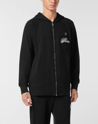 Philipp Plein｜Zip Hoodie Basic Signature Men's Hoodie