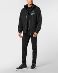 Philipp Plein｜Nylon Hooded Windbreaker Plein Teddy Men's Windbreaker