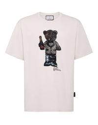 PHILIPP PLEIN Round Neck T-Shirt Teddy Crystal
