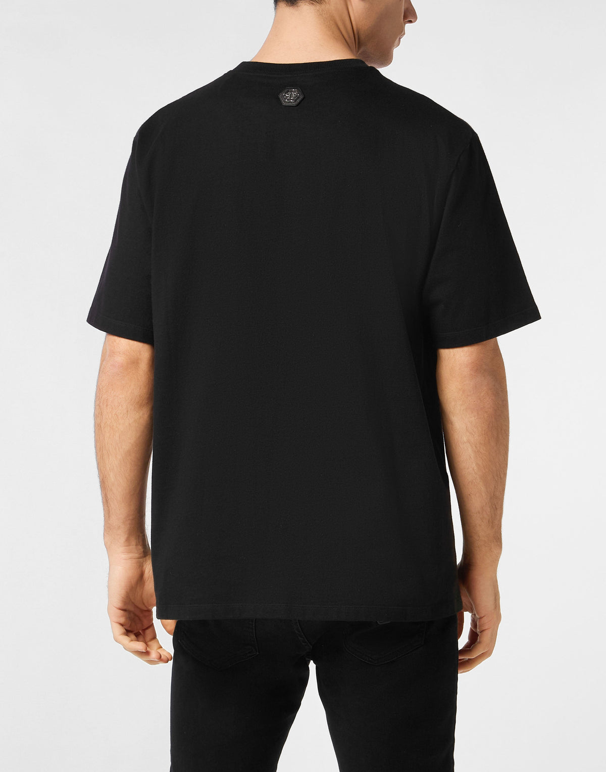 Philipp Plein｜Round Neck T-Shirt Teddy Crystal Men's T-Shirt